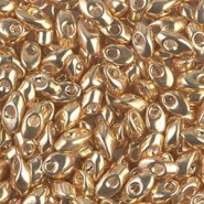 Miyuki long Magatama beads 4x7mm - Galvanized gold LMA-1052